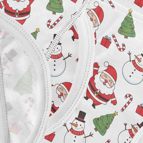 ALAZA Cotton Boys' Underwear Gift Christmas Tree Santa Claus Snowman Pattern Boys Briefs Soft Toddler Underwear in Kuwait
