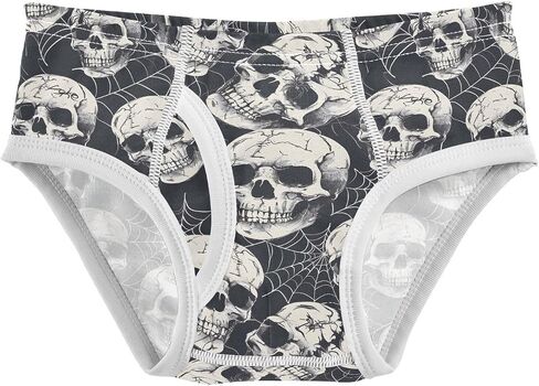 ALAZA Cotton Boys' Underwear Seamless Halloween Human Skulls Spider Web Boys Briefs Soft Toddler Underwear in Kuwait