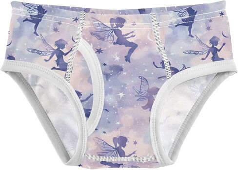 ALAZA Cotton Boys' Underwear Beautiful Fairy Girls with Moon Stars Boys Briefs Soft Toddler Underwear in Kuwait