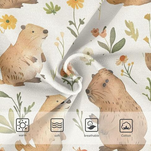 ملابس داخلية قطنية للأولاد من ALAZA، ملابس داخلية جميلة للأولاد من نوع Capybaras صغيرة مزهرة، ملابس داخلية ناعمة للأطفال الصغار in Kuwait