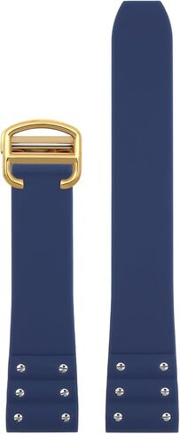 Compatible with the modified silicone WATCH BANDS strap and folding clasp for the Cartier Santos models WSSA0009 and WSSA0018/13. in Kuwait