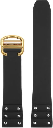 Compatible with the modified silicone WATCH BANDS strap and folding clasp for the Cartier Santos models WSSA0009 and WSSA0018/13. in Kuwait