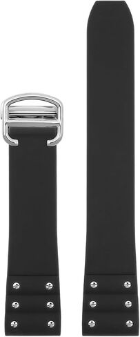 Compatible with the modified silicone WATCH BANDS strap and folding clasp for the Cartier Santos models WSSA0009 and WSSA0018/13. in Kuwait