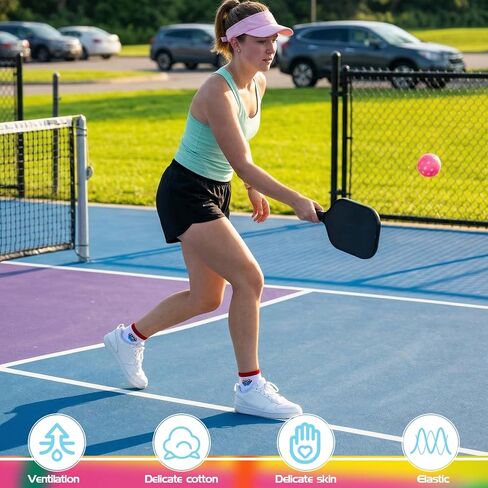 6 Pairs Pickleball Socks for Women, Novelty Pickleball Athletic Running Socks Pickle Gifts for Pickles Lovers in Kuwait