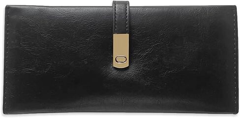 Ultra Slim Genuine Leather Wallet for Women - Thin Bifold RFID Blocking Card Holder with Magnetic Closure & Coin Pocket (Pink) (Blue) in Saudi Arabia