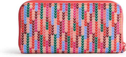 Vera Bradley Women's Disney Nylon Continental Wallet, Mickey Meadow Stripe, One Size in Kuwait