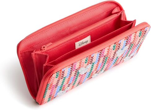 Vera Bradley Women's Disney Nylon Continental Wallet, Mickey Meadow Stripe, One Size in Kuwait