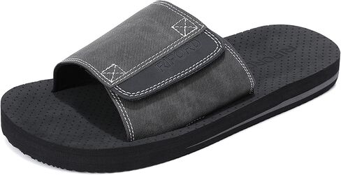 Men's Adjustable Slide Sandals Slip On Sandals Non-Slip Slides for Outdoors in Saudi Arabia