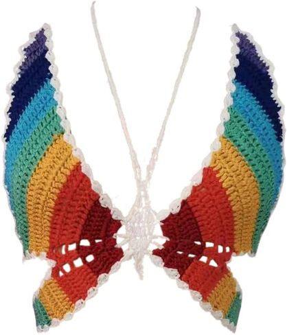 Rainbow Butterfly Crochet Top in Saudi Arabia