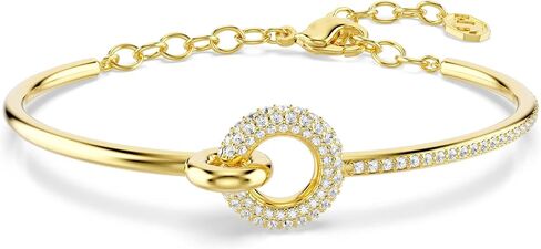 سوار سواروفسكي ديكسترا، قطع دائري، أبيض، مطلي بالذهب-tSwarovski One in Kuwait
