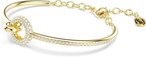 سوار سواروفسكي ديكسترا، قطع دائري، أبيض، مطلي بالذهب-tSwarovski One in Kuwait