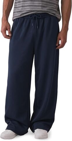 Comdecevis Men's Baggy Sweatpants Loose Fit Cotton Casual Comfy Stretch Wide Leg Sweat Pants for Mens with Pockets in Saudi Arabia