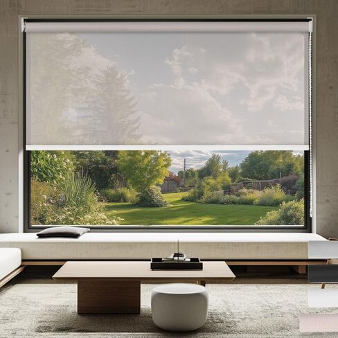 Light Filtering Roller Shades for Windows 5% Openness Solar Shades UV Protection Light Filtering Roller Blinds Thermal Insulated Solar Window Shades for Home Kichen Door,Beige,76" W x 60" H in Saudi Arabia