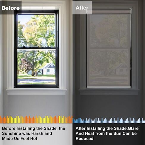 Light Filtering Roller Shades for Windows 5% Openness Solar Shades UV Protection Light Filtering Roller Blinds Thermal Insulated Solar Window Shades for Home Kichen Door,Beige,76" W x 60" H in Saudi Arabia