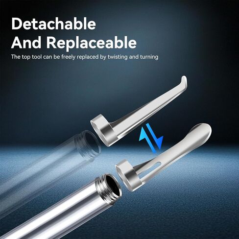 Wireless Ear Wax Removal Tool Kit with 1080P HD Camera, Ear Pick Ear Cleaner with 6 Led Lights, 15-in-1 Earwax Cleaning Tool for iOS and Android in Saudi Arabia