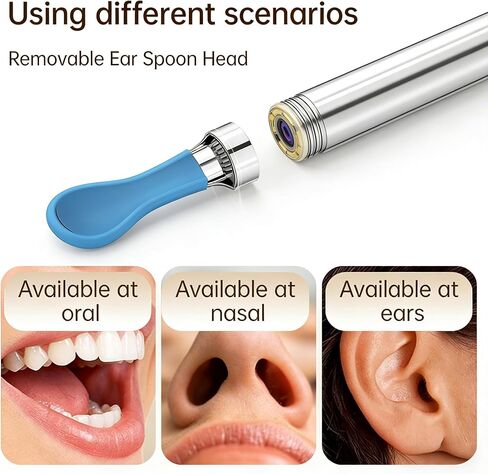 Wireless Ear Wax Removal Tool Kit with 1080P HD Camera, Ear Pick Ear Cleaner with 6 Led Lights, 15-in-1 Earwax Cleaning Tool for iOS and Android in Saudi Arabia