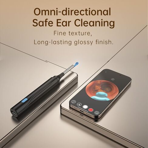 Wireless Ear Wax Removal Tool Kit with 1080P HD Camera, Ear Pick Ear Cleaner with 6 Led Lights, 15-in-1 Earwax Cleaning Tool for iOS and Android in Saudi Arabia