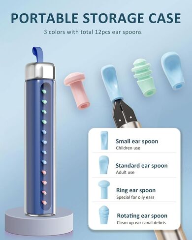 CozyZen S5 Ear Wax Removal Tool with 10 MP Camera, Omnidirectional Tweezers, 1080P HD Otoscope, 12 Ear Spoons, Wireless Ear Cleaner for iOS & Android with Light & Portable Case in Saudi Arabia