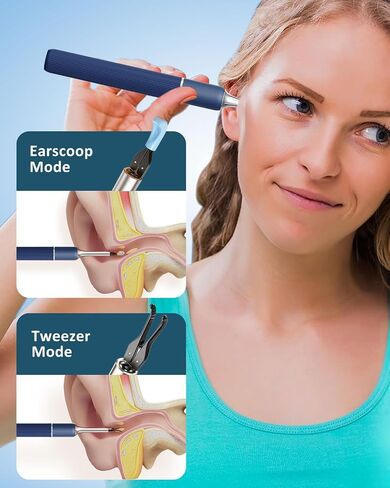 CozyZen S5 Ear Wax Removal Tool with 10 MP Camera, Omnidirectional Tweezers, 1080P HD Otoscope, 12 Ear Spoons, Wireless Ear Cleaner for iOS & Android with Light & Portable Case in Saudi Arabia