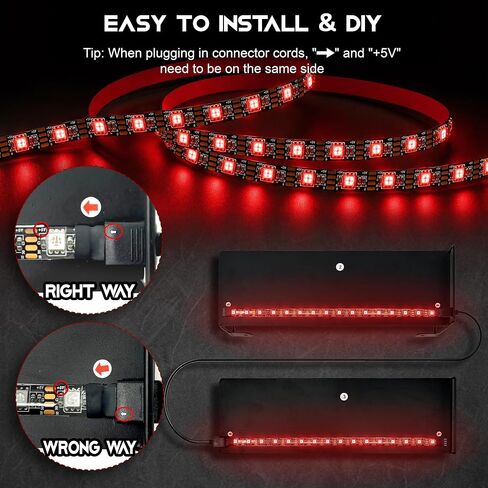 رف حائط للهروب من الحريق للمقتنيات - رف للهروب من الحريق مزود بشرائط إضاءة LED مرفقة مسبقًا، 12 لونًا، يحمل 44 رطلاً in Kuwait