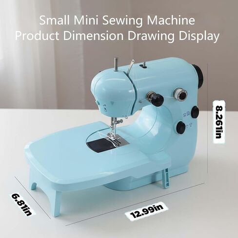 Sewing Machine for Beginners,Portable Sewing Machine with 12 Built-in Stitches,2 Speed(High-Low Speeds) - White Green in Saudi Arabia