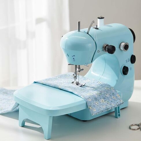 Sewing Machine for Beginners,Portable Sewing Machine with 12 Built-in Stitches,2 Speed(High-Low Speeds) - White Green in Saudi Arabia