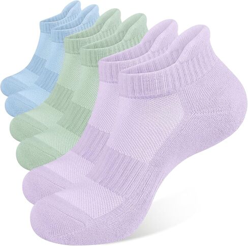 CLOSEMATE 6 Pairs Ankle Athletic Running Socks for Men Women - Comfortable Cotton Cushioned and Anti-Blister in Saudi Arabia