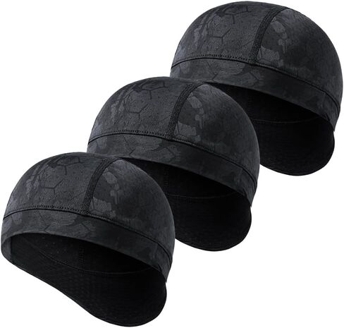 3 Pack Cooling Skull Cap for Men Women Moisture Wicking Helmet Liner Beanie Lightweight Motorcycle Cycling Hard Hat in Saudi Arabia
