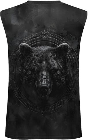 Graphic Tank Tops for Men Sleeveless Workout Muscle Gym Athletic T-Shirts in Saudi Arabia