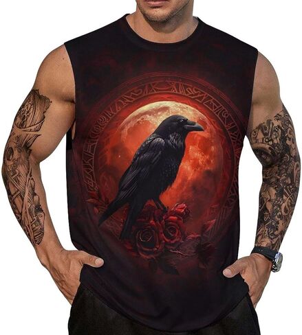 Graphic Tank Tops for Men Sleeveless Workout Muscle Gym Athletic T-Shirts in Saudi Arabia