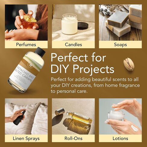 Aroma Country Pistachio & Salted Caramel Diffuser Oil - Luxury Dessert-Inspired Fragrance Oil, Home Aroma for Diffusers & Room Spray - Premium Aromatherapy Oils & Home Scent (8.5 Fl Oz) in Saudi Arabia