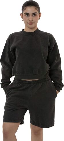 Los Angeles Apparel Heavy Fleece Sweat Short Vintage Black, XX-Large in Saudi Arabia
