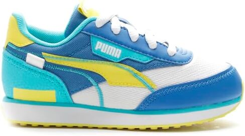 حذاء رياضي PUMA Kids Boys Future Rider Twofold Brain Freeze سهل الارتداء كاجوال - أزرق، أبيض in Kuwait