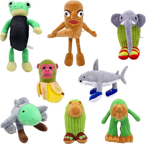Italian Brainrot Plush Decor, 8 Pack Steal a Brainrot Plushies Includes Sherk Banana Monkey, 8" Brainrot Plush, Collectible Stuffed Animals Decor, Anime Stuff Decoration for Desk Window Sofa in Saudi Arabia