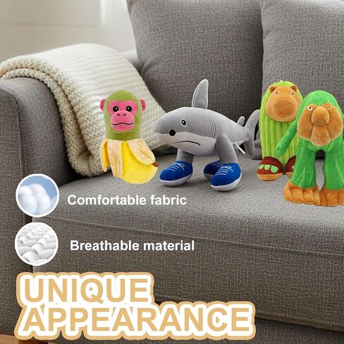Italian Brainrot Plush Decor, 8 Pack Steal a Brainrot Plushies Includes Sherk Banana Monkey, 8" Brainrot Plush, Collectible Stuffed Animals Decor, Anime Stuff Decoration for Desk Window Sofa in Saudi Arabia
