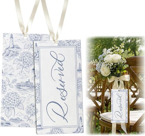 6 Pcs Reserved Signs for Wedding Tag with Ribbon Chair Tags,This Row is Reserved Sign Wedding Ceremony Reserved Seat Sign for Wedding Important Events Church Pews Ceremony Seating 4x8 in Saudi Arabia