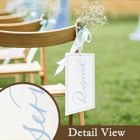 6 Pcs Reserved Signs for Wedding Tag with Ribbon Chair Tags,This Row is Reserved Sign Wedding Ceremony Reserved Seat Sign for Wedding Important Events Church Pews Ceremony Seating 4x8 in Saudi Arabia