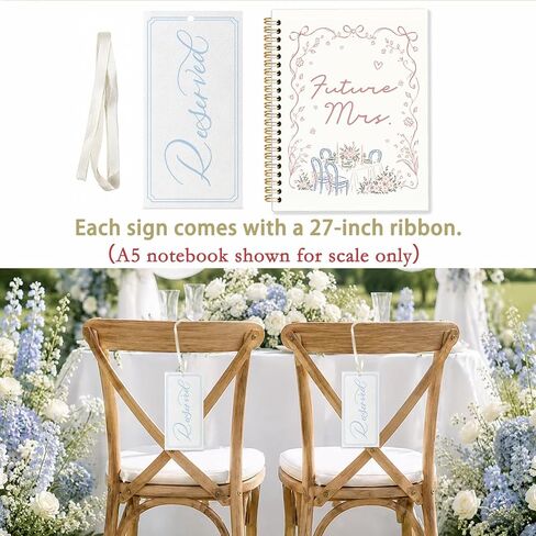 6 Pcs Reserved Signs for Wedding Tag with Ribbon Chair Tags,This Row is Reserved Sign Wedding Ceremony Reserved Seat Sign for Wedding Important Events Church Pews Ceremony Seating 4x8 in Saudi Arabia