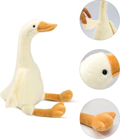 Goose Stuffed Animal, 19.7 Inch Soft Goose Doll Plush Toy Hugging Pillow, Cute Duck Stuffed Animal Gifts for Kids Baby Shower Birthday Party Favors Supplies, PP Cotton Fill in Kuwait