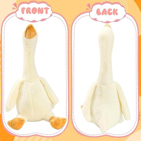 Goose Stuffed Animal, 19.7 Inch Soft Goose Doll Plush Toy Hugging Pillow, Cute Duck Stuffed Animal Gifts for Kids Baby Shower Birthday Party Favors Supplies, PP Cotton Fill in Kuwait