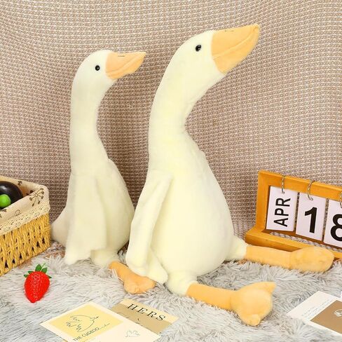 Goose Stuffed Animal, 19.7 Inch Soft Goose Doll Plush Toy Hugging Pillow, Cute Duck Stuffed Animal Gifts for Kids Baby Shower Birthday Party Favors Supplies, PP Cotton Fill in Kuwait