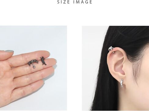 RIN 16G القط هيئة ثقب الكرة نهاية الغضروف مجوهرات الجراحية الفولاذ المقاوم للصدأ 1 قطعة ل العمودي اللولب الأذن الفص النساء الرجال in Kuwait