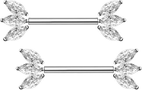14G Nipple Rings for Women Nipple Piercing Jewelry Gold Nipple Ring G23 Titanium Nipple Barbell Body Piercing Jewelry in Kuwait