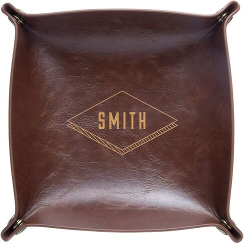 Swanky Badger Personalized Catchall Tray: Brown Message in Saudi Arabia