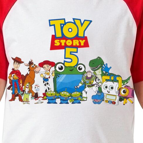 Disney Toy Story Outfit, Buzz Lightyear And Woody T-Shirt And Shorts For Boys, Short Sleeve Summer 2 Piece Set, Red 5 in Kuwait