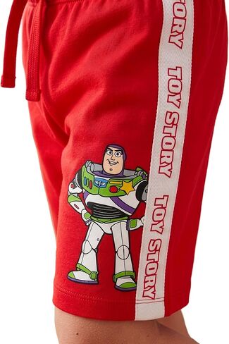 Disney Toy Story Outfit, Buzz Lightyear And Woody T-Shirt And Shorts For Boys, Short Sleeve Summer 2 Piece Set, Red 5 in Kuwait