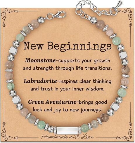 Natural Healing Crystal Bracelet for Women: Empath Protection Triple Protection Anxiety Relief New Beginnings Good Luck Bracelet Spiritual Gifts for Women Friends Sister Mom Daughter Coworkers in Saudi Arabia