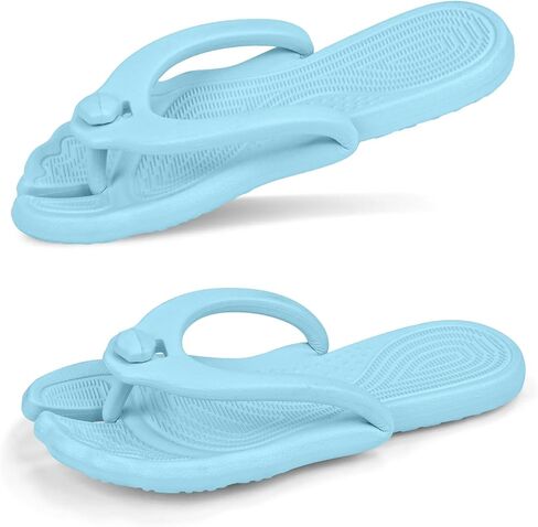 Waterproof Foldable Flip Flops for Women Men – Lightweight Non-Slip Shower & Travel Slippers, Beach Sandals for Pool and Camp in Kuwait