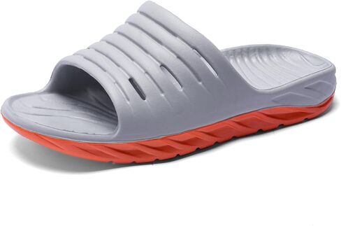 Men's Recovery Sandals Arch Support Orthotic Slip On Slides Cushioning for Plantar Fasciitis Post-Exercise Foot & Joint Relief in Saudi Arabia