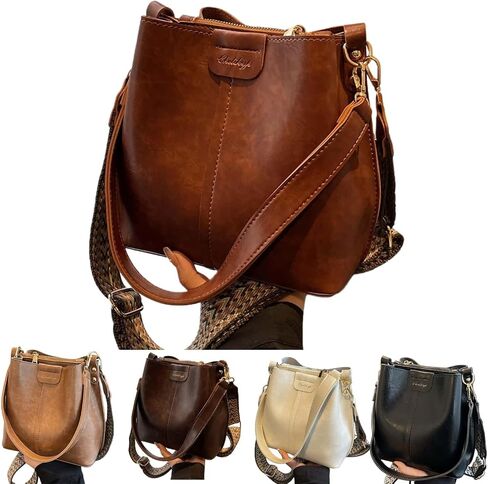 Crossbody Bags Purse for Women Trendy Vintage Travel Shoulder Bucket Bag Handbag Large Capacity Fashion Casual Outdoor in Saudi Arabia